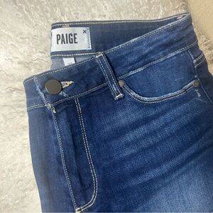 Paige Jimmy Jimmy short size 27 dark blue stretchy zip fly